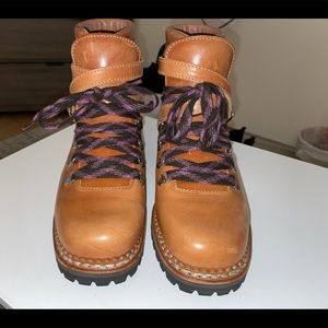Tabitha Simmons Brown Neela Leather Hiker Boots/Booties